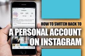 how to switch back to personal account on Instagram